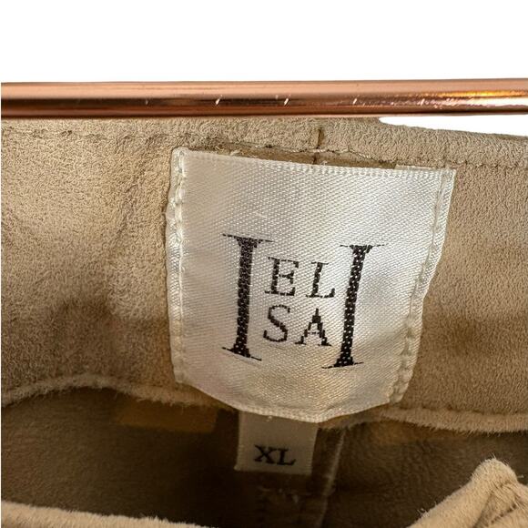 Helsa Suede 5 Pocket Trouser Pants High Waisted Wide Leg Y2K Baggy Utility XL - Picture 8 of 12